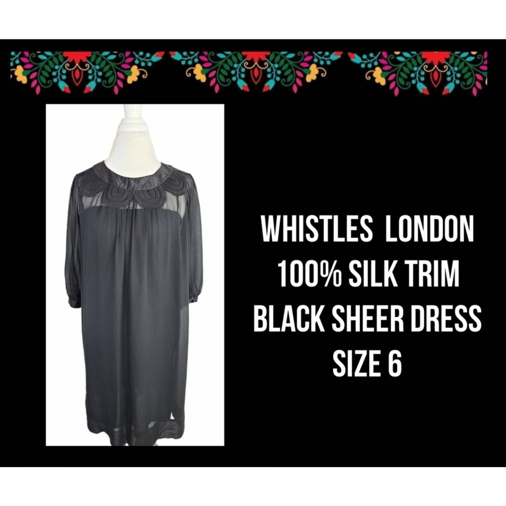 WHISTLES LONDON | SHEER BLACK DRESS